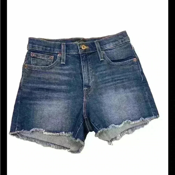 J Crew Mercantile Raw Hem Denim Shorts Size 24 NWOT - Picture 1 of 4